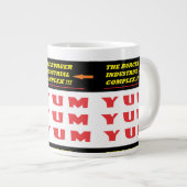 witzige Wörter und Muster Jumbo-Tasse (Vorderseite Rechts)