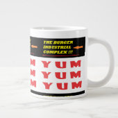 witzige Wörter und Muster Jumbo-Tasse (Rechts)