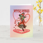 Witzige Wünsche, Fantasie Design.. Karte (Gelbe Blume)