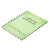 Witzige Zitate Dinge, die ich übersehen habe Behal Notizblock (Linke Seite)