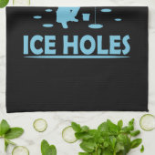 witzige Zitate über Eisfischen Geschirrtuch (Gefaltet)