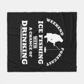 witzige Zitate über Eisfischen und Trinken Liebhab Fleecedecke (Vorderseite (Horizontal))