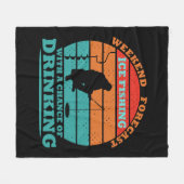 witzige Zitate über Eisfischen und Trinken Liebhab Fleecedecke (Vorderseite (Horizontal))