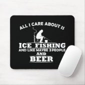 witzige Zitate über Eisfischen und Trinken Liebhab Mousepad (Mit Mouse)