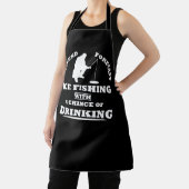 witzige Zitate über Eisfischen und Trinken Liebhab Schürze (InSitu)