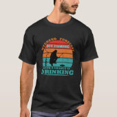 witzige Zitate über Eisfischen und Trinken Liebhab T-Shirt (Vorderseite)