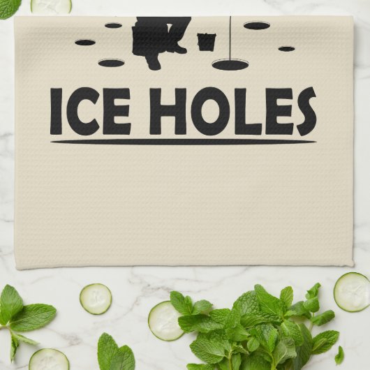 witzige Zitate über Eisfischer Geschirrtuch (Gefaltet)