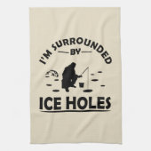 witzige Zitate über Eisfischer Geschirrtuch (Vertikal)