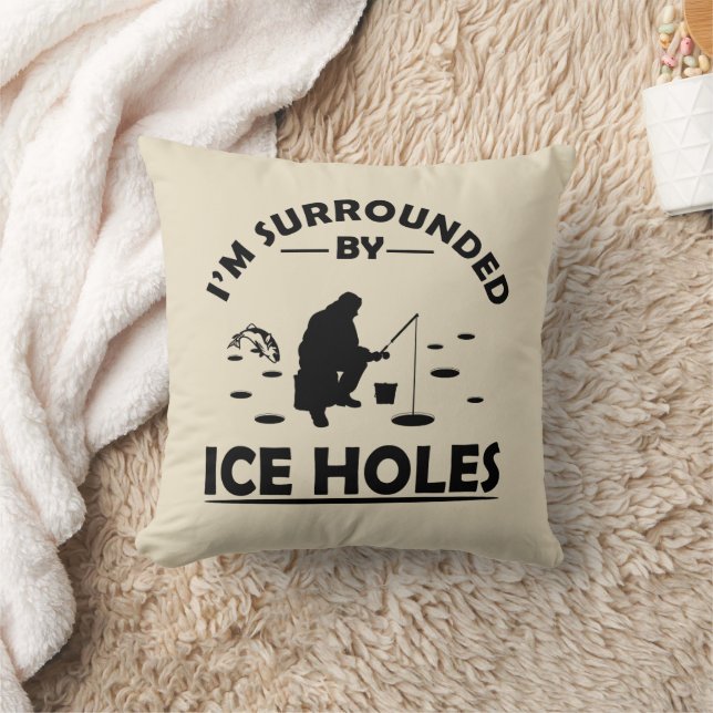 witzige Zitate über Eisfischer Kissen (Decke)
