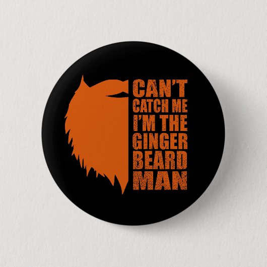 witzige Zitate über Ingwer-Bart Button (Vorderseite)