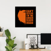 witzige Zitate über Ingwer-Bart Poster (Heimbüro)
