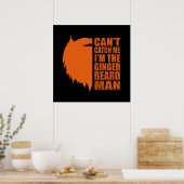 witzige Zitate über Ingwer-Bart Poster (Küche)
