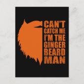 witzige Zitate über Ingwer-Bart Postkarte (Vorderseite)