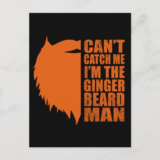 witzige Zitate über Ingwer-Bart Postkarte (Vorderseite)