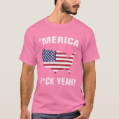 Witzigen Shirts - AMERIKA, F*CK YEAH! (Vorderseite)