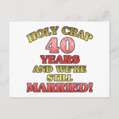 Witziger 40. Jahrestag Postkarte (Vorderseite)