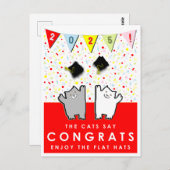 Witziger Abschluss Katzen 2025 Postkarte (Vorne/Hinten)