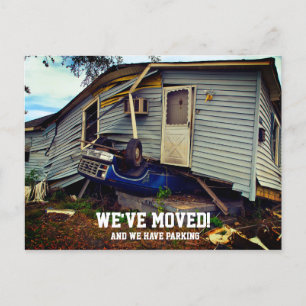 Witziger Adressenwechsel auf Postkarte