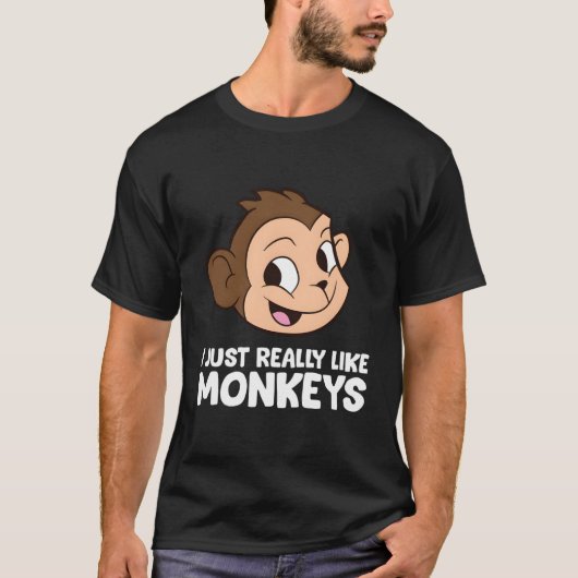 Witziger Affe, ich mag Affen wirklich T-Shirt (Vorderseite)