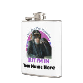 Witziger Affenname Ich weiß nicht, was Ereignis is Flachmann (Links)