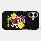 Witziger Akku: Wenn Energie wegläuft Case-Mate iPhone Hülle (Rückseite (Horizontal))