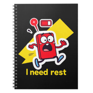 Witziger Akku: Wenn Energie wegläuft Notizblock