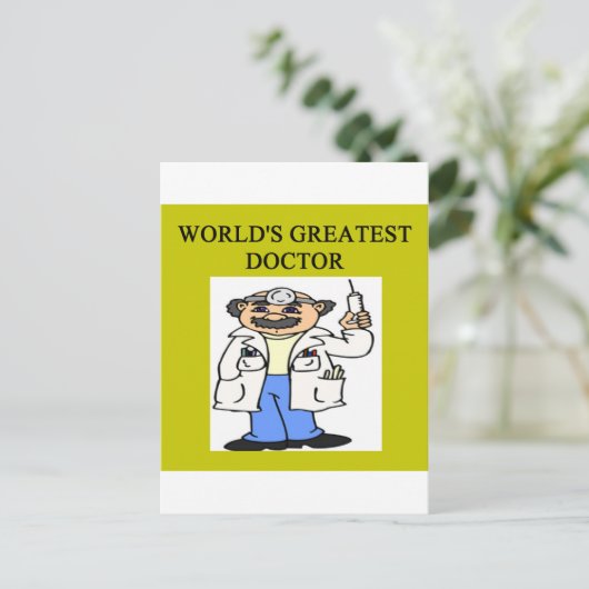 Witziger Arzt! Postkarte (Stehend Vorderseite)