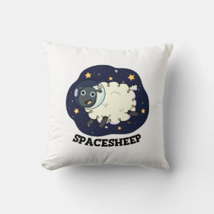 Witziger Astronauten-Schaf-Wortwitz Kissen