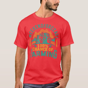 Witziger Bauer 100 Aussicht auf Landwirtschaft T-Shirt