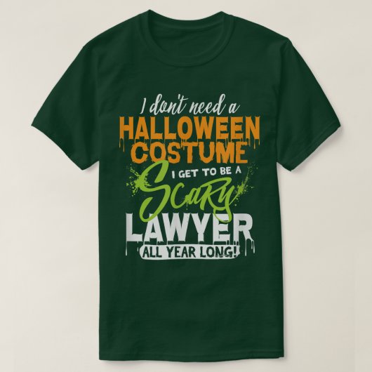 Witziger Beängstigender Anwalt Halloween Kostüm 28 T-Shirt (Design vorne)