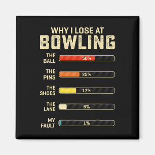 Witziger Bowling für Männer Frauen Kinder Warum ic Magnet