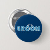Witziger Bräutigtext Button (Vorne & Hinten)