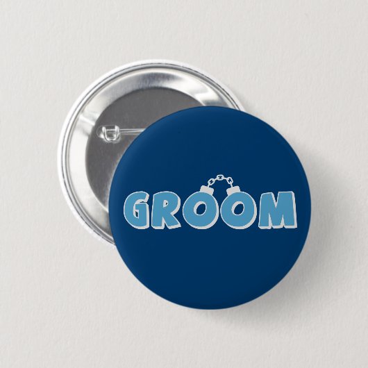 Witziger Bräutigtext Button (Vorne & Hinten)
