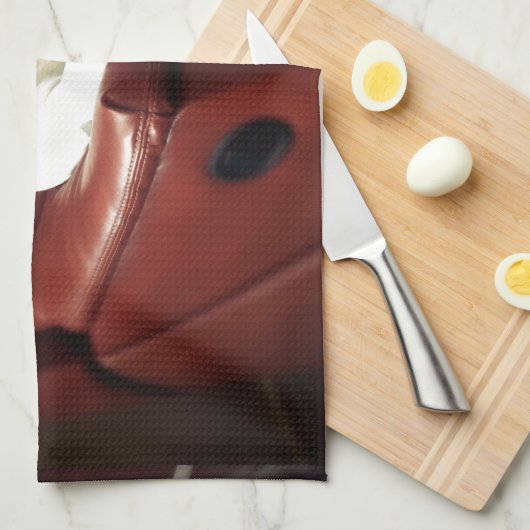 Witziger Bullenhund auf dem Sofa Geschirrtuch (Viertel Falte)