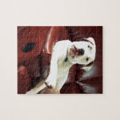 Witziger Bullenhund auf dem Sofa Puzzle (Horizontal)