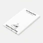 Witziger Cartoon eines Teppichmatters in Arbeitsun Post-it Klebezettel (angewinkelt)