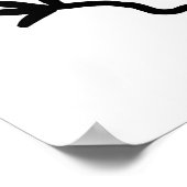 Witziger Cartoon und Katzenlernen Poster (Ecke)