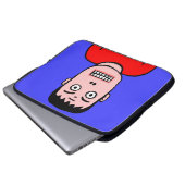 Witziger Charakter 01 Laptopschutzhülle (Vorne Knopf)