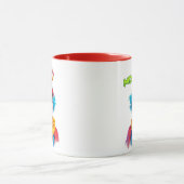 Witziger Clown mit rotem Hut. Tasse (Zentrum)