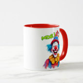 Witziger Clown mit rotem Hut. Tasse (VorderseiteRechts)