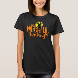 Witziger Denkpun Hexe Halloween Baumwolle T-Shi T-Shirt