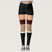 Witziger Druck, Strumpf Lady, Schulmädchen Leggings (Vorderseite)