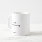 Witziger Erntedank "Warum das Schweigen?" Mug Kaffeetasse (Vorderseite Links)