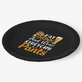 witziger Erwachsener Erntedank trinken Wortart  Pappteller (Schrägansicht)