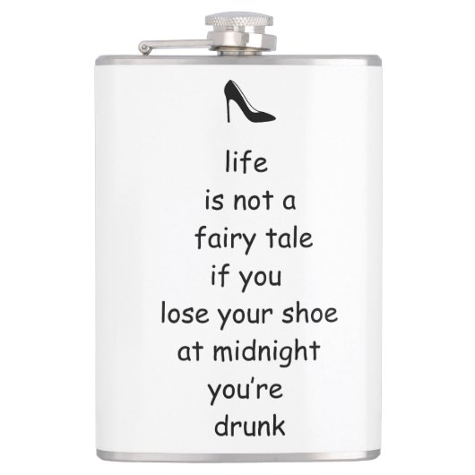 witziger Fairytale Aschenputtel Flachmann (Vorderseite)