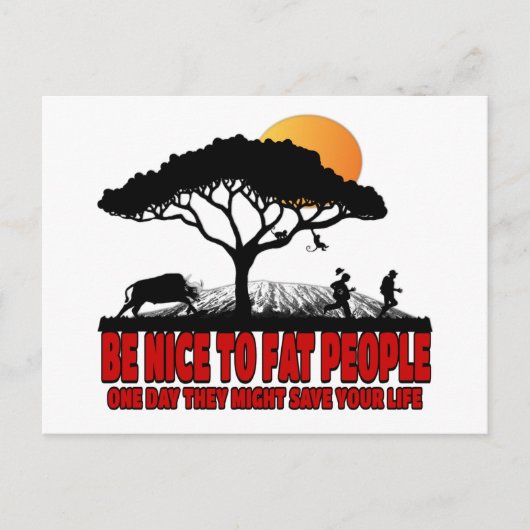 Witziger Fettwitz Postkarte (Vorderseite)