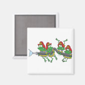 Witziger Froschfrosch Magnet (Vorderseite/Rückseite)