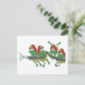 Witziger Froschfrosch Postkarte (Stehend Vorderseite)