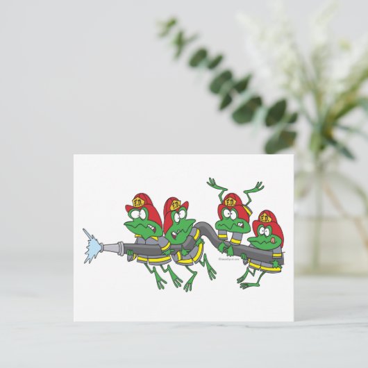 Witziger Froschfrosch Postkarte (Stehend Vorderseite)