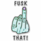 Witziger Frustrationsausdruck (Fake f-bomb) v2.1 Aufkleber (Vorderseite)